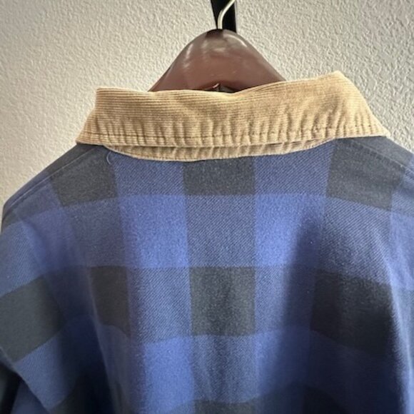 Vintage Eddie Bauer Plaid Rugby Corduroy Collar Long Sleeve Shirt  Size M/M GUC - Picture 9 of 11